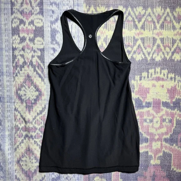 Lululemon Reversible Cool Racerback Tank Top Scoop Neck Sleeveless Stretch Black - Picture 5 of 14